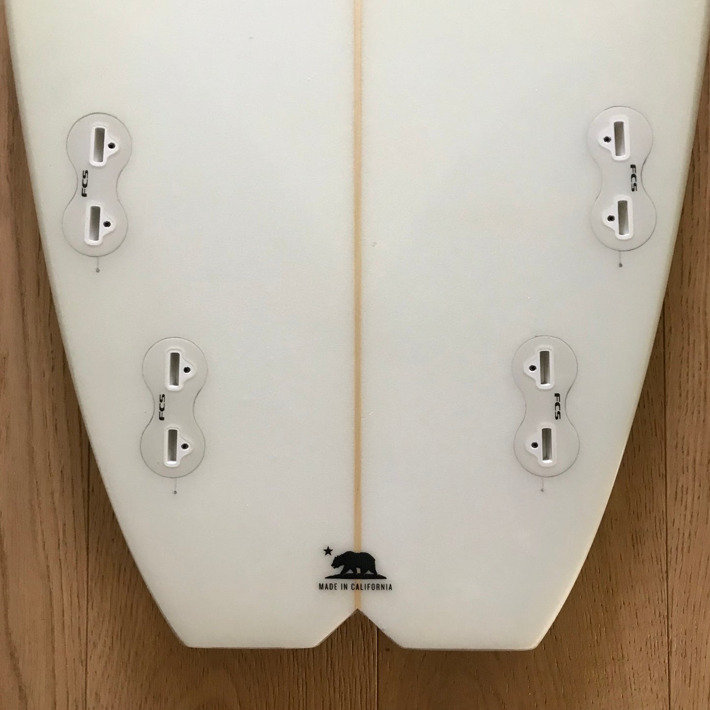 Bing Surfboards Dharma 2.0 5'8" secondhand surfboard fin box close-up