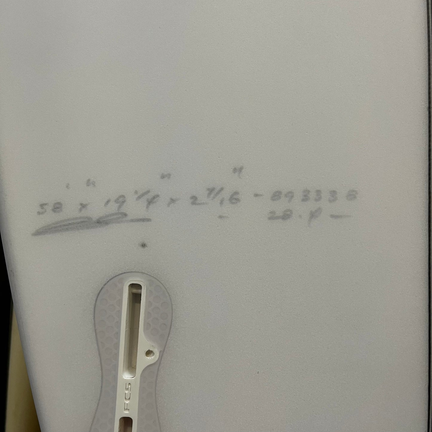 JS Industries Xero Gravity 5'8" secondhand surfboard dimensions close-up