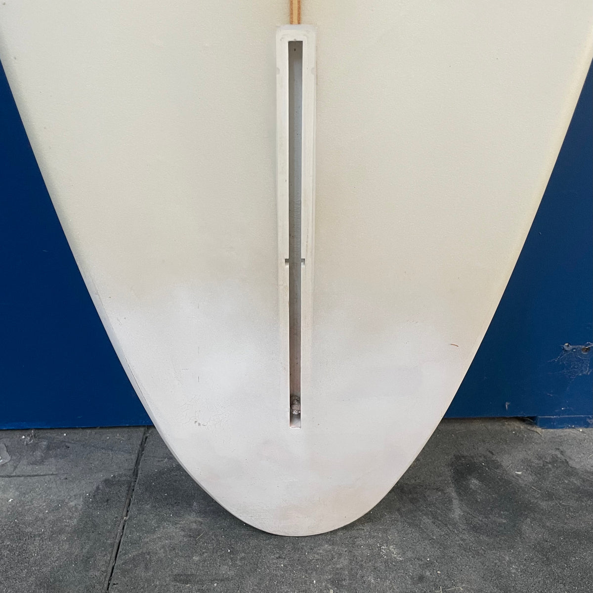 Ace of Spades longboard 9'1" secondhand surfboards fin box close-up