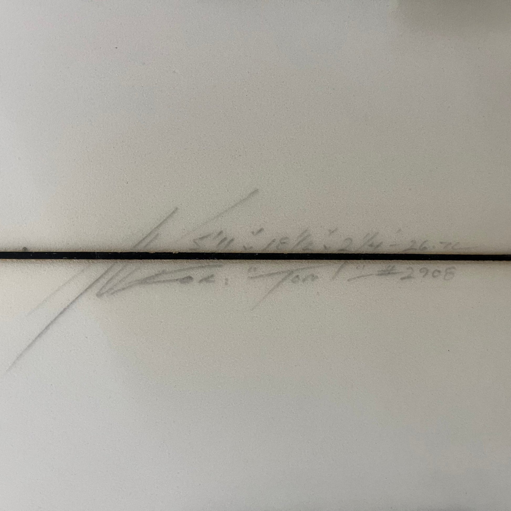 ACSOD White Ferrari 5'11" secondhand surfboard dimensions close-up