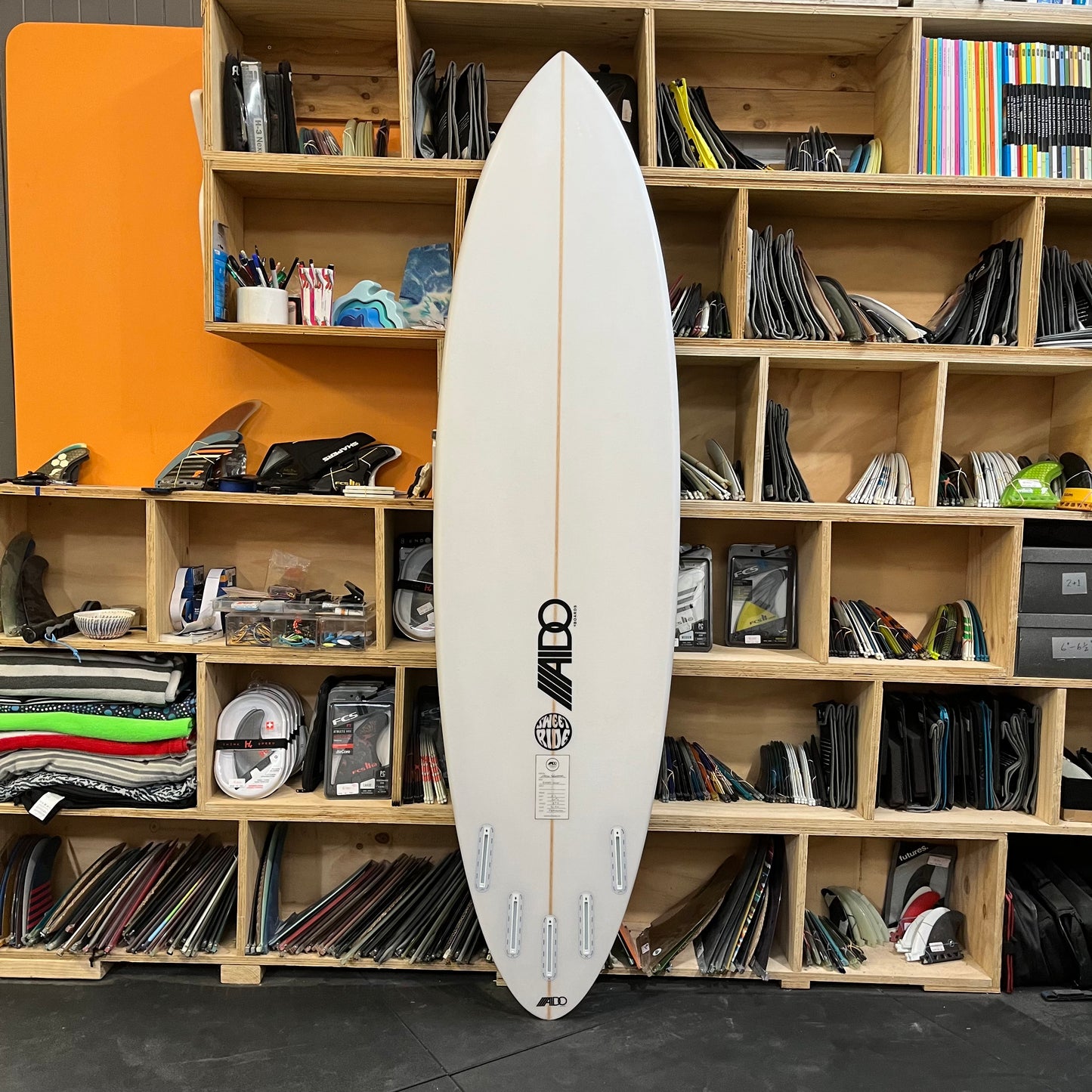 Aido Sweet Ride 6'11" secondhand surfboard bottom view