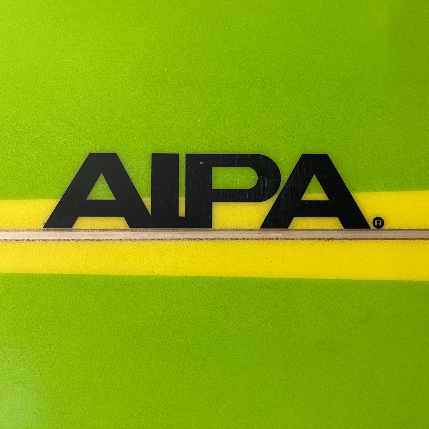 Aipa Modern Sting 6'8" secondhand surfboard brand logo close-up