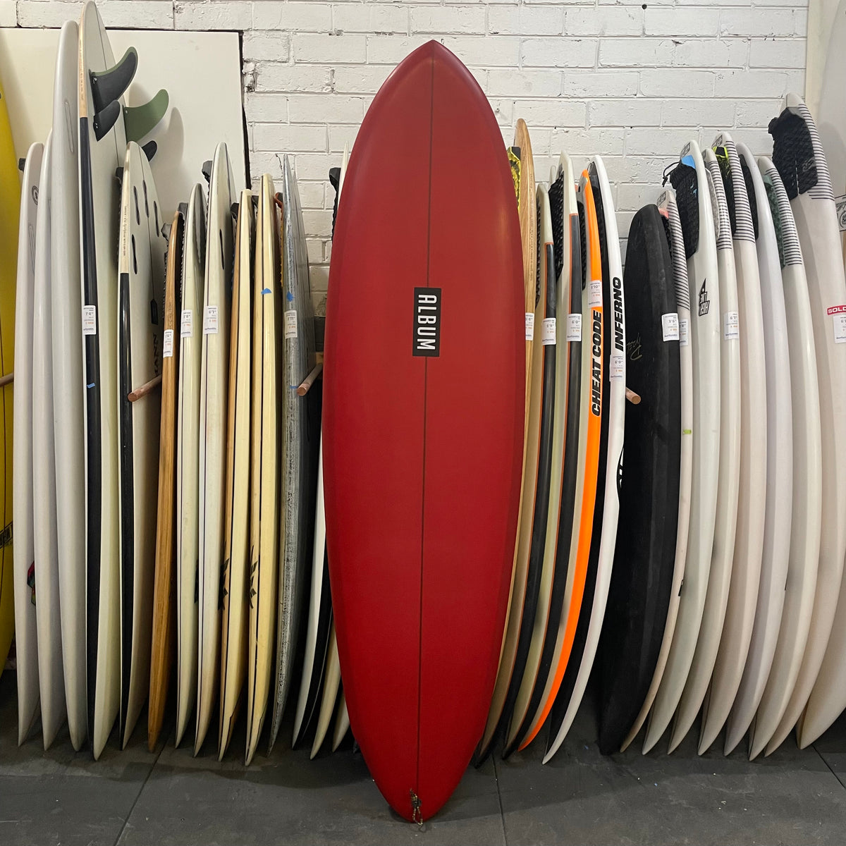 Album Darkness 6'8" secondhand surfboard top view