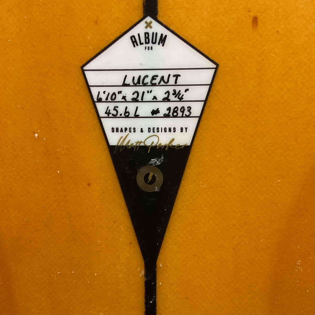 Album Lucent 6'10" secondhand surfboards dimensions close-up