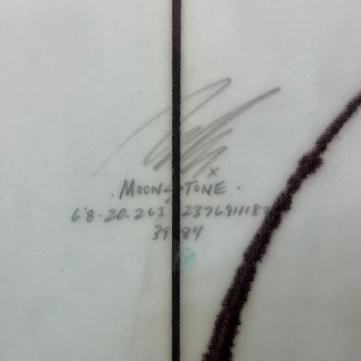 Album Moonstone 6'8" secondhand surfboard dimensions close-up