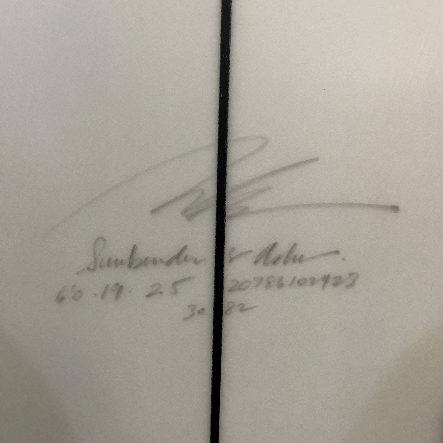 Album Sunbender 6'0" secondhand surfboard dimensions close-up
