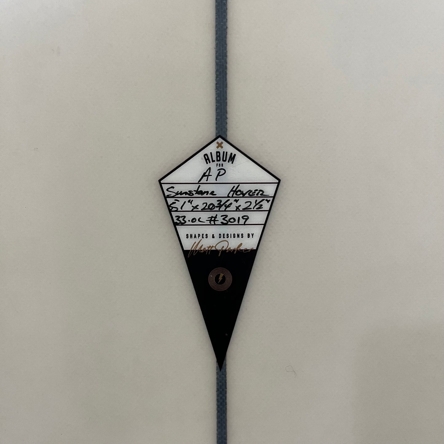 Album Sunstone  5'1" secondhand surfboard dimensions close-up