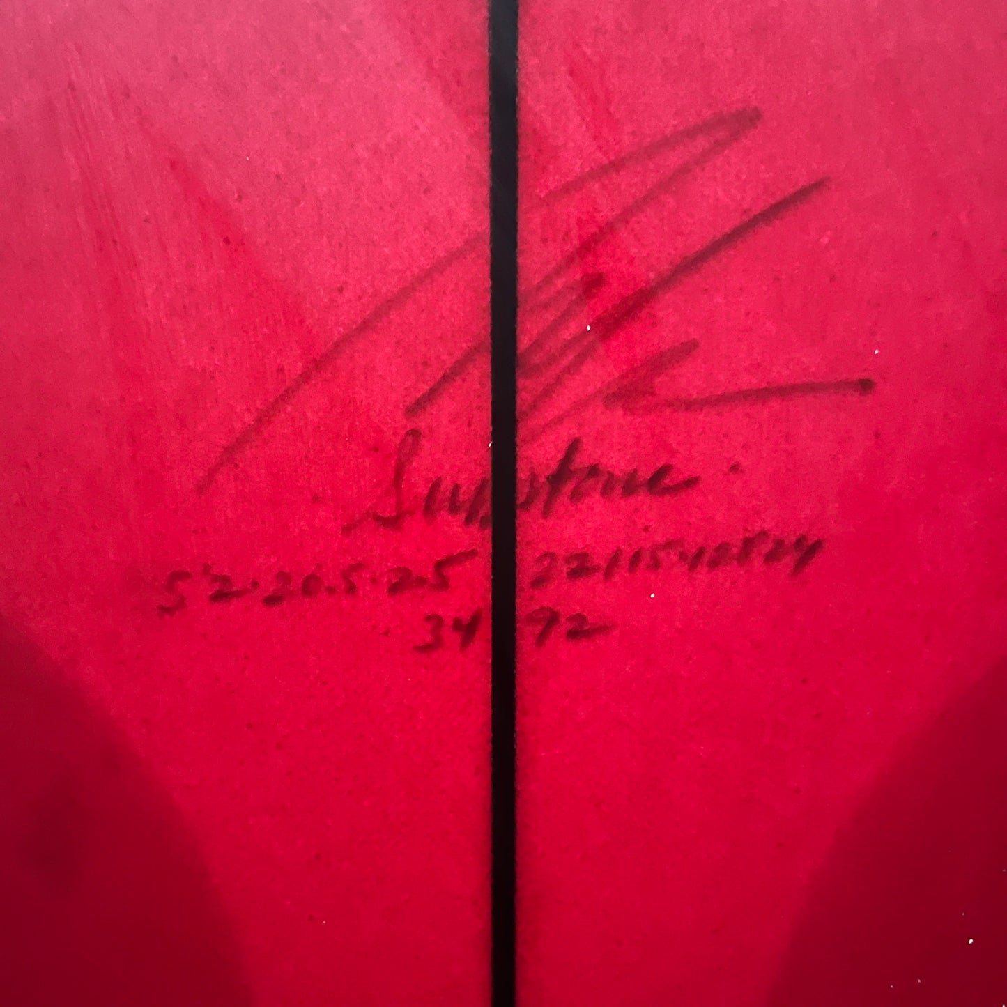 Album Sunstone 5'2" secondhand surfboard dimensions close-up