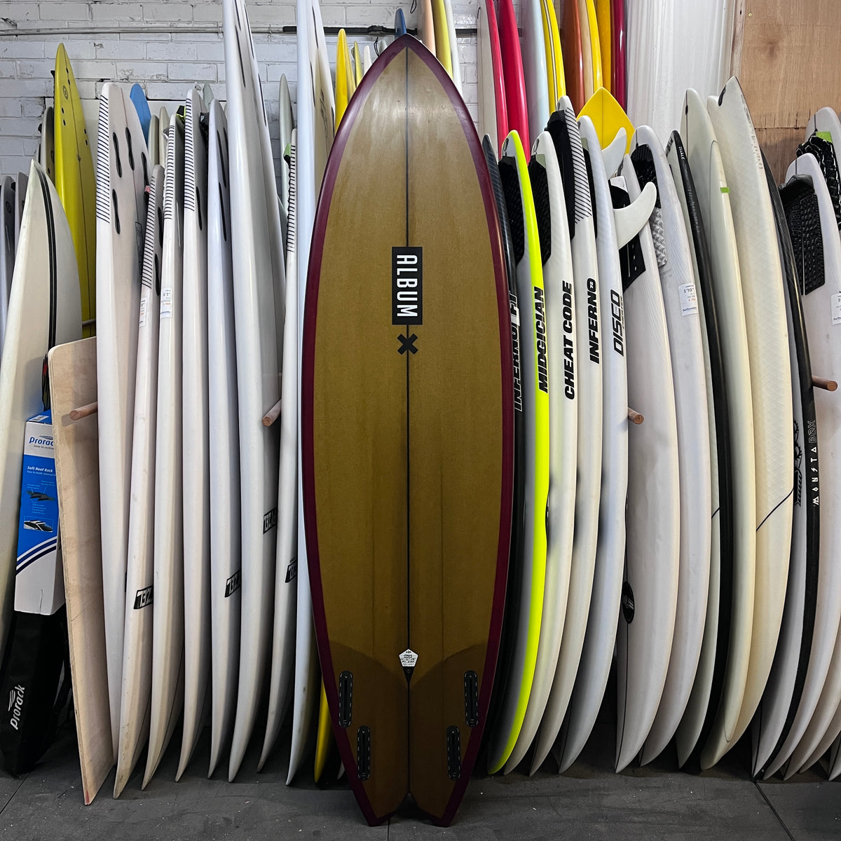 Album Vesper 6'4" secondhand surfboard bottom view
