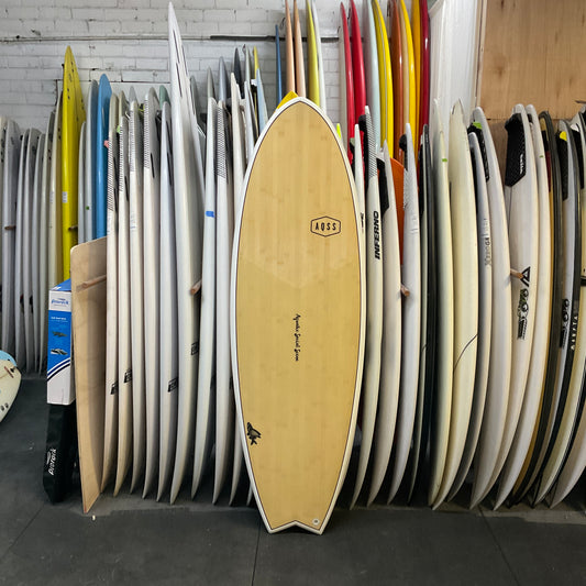 AQSS Flying Fish 6'0" secondhand surfboard top view