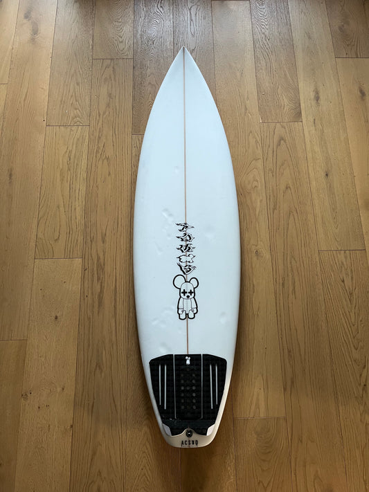 ASCOD custom 6'0" secondhand surfboard top view