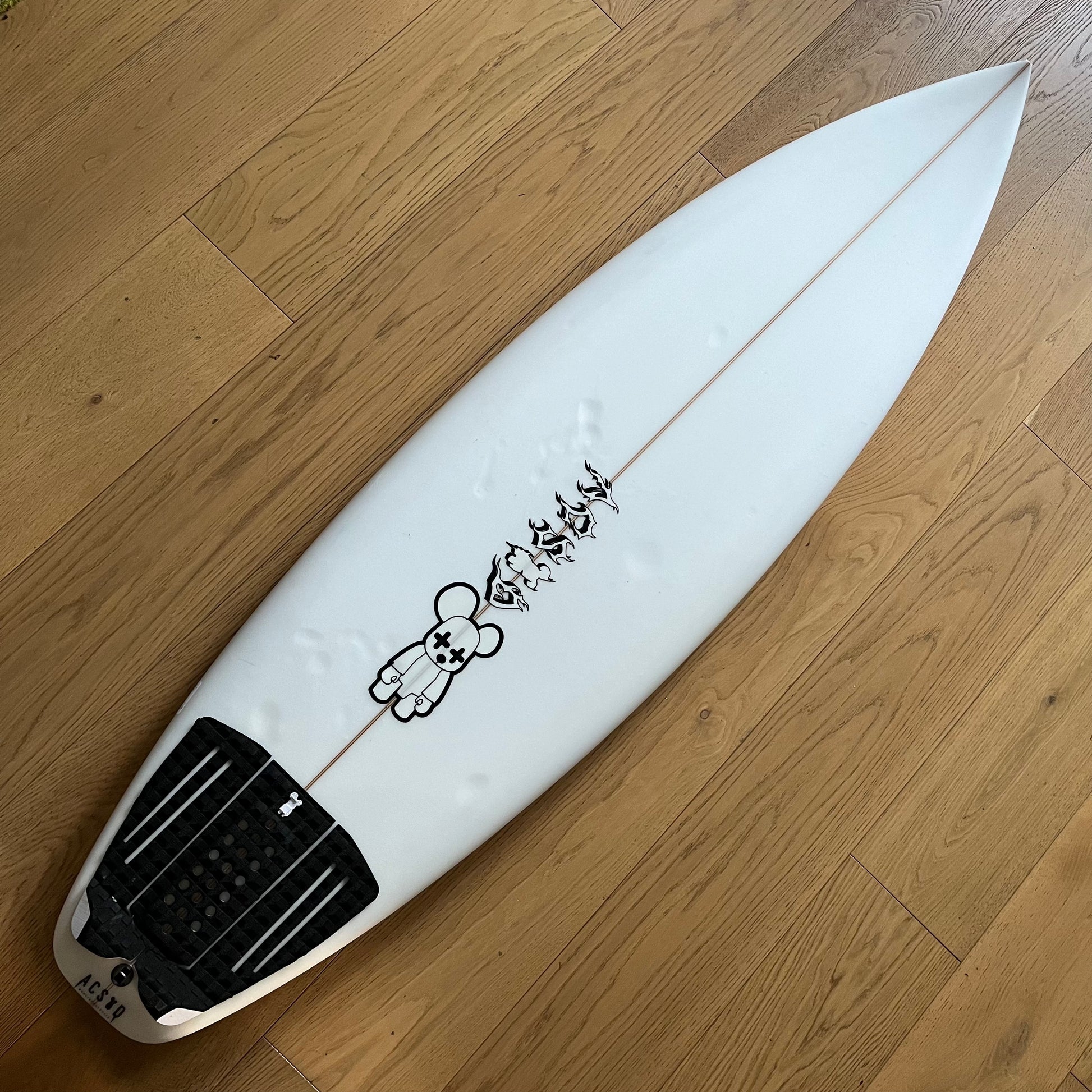 ASCOD custom 6'0" secondhand surfboard top view