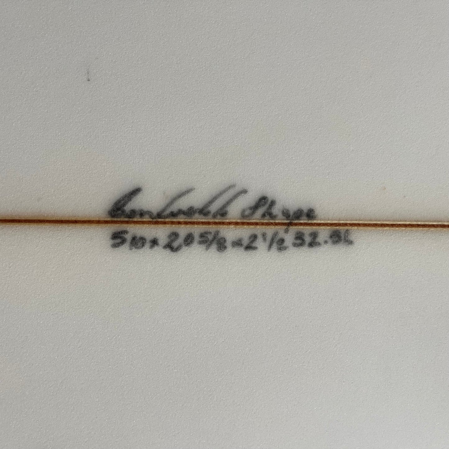 Ben Webb Surfboards Loafer Fish 5'10" secondhand surfboard dimensions close-up