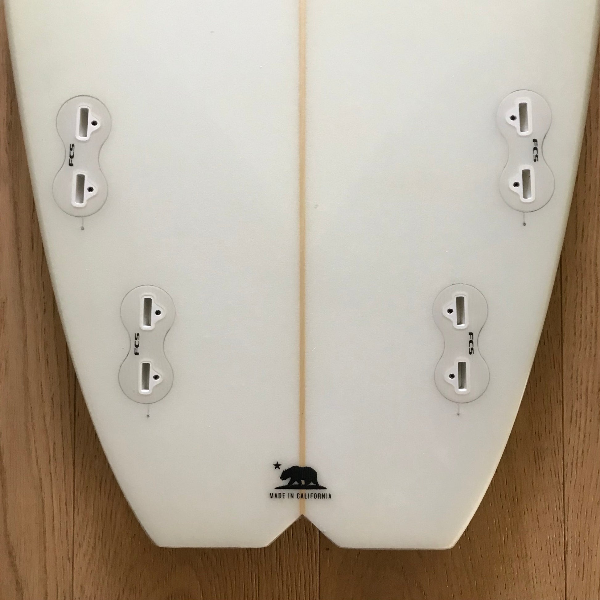 Bing Surfboards Dharma 2.0 5'8" secondhand surfboard fin box close-up