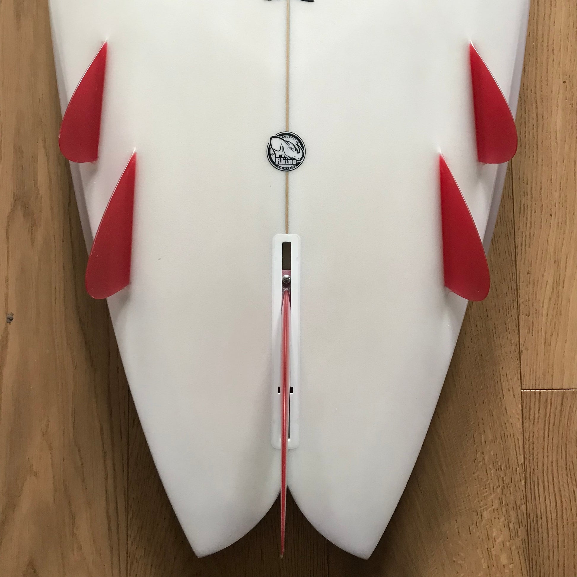 Campbell Bros Surfboards Octafish Bonzer 6'4" secondhand surfboard fin box close-up