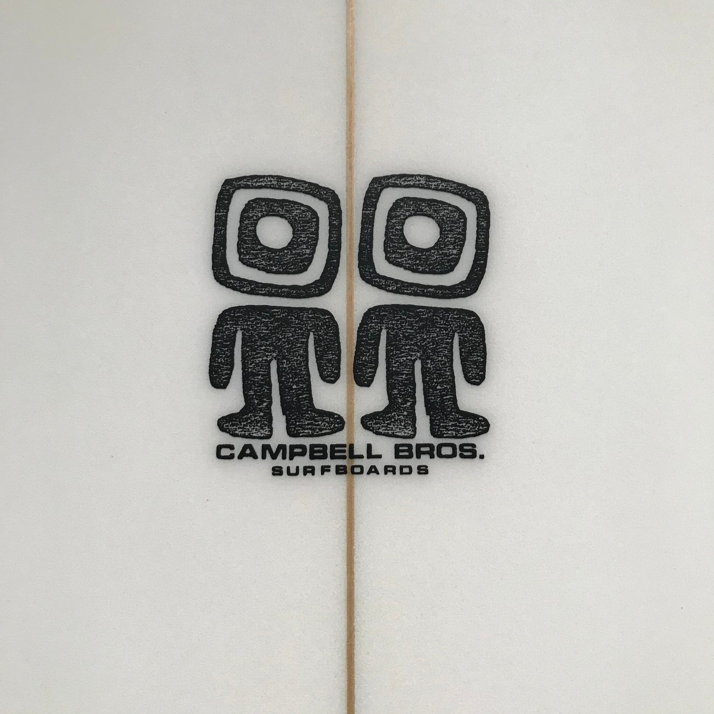 Campbell Bros Surfboards Octafish Bonzer 6'4" secondhand surfboard brand logo close-up