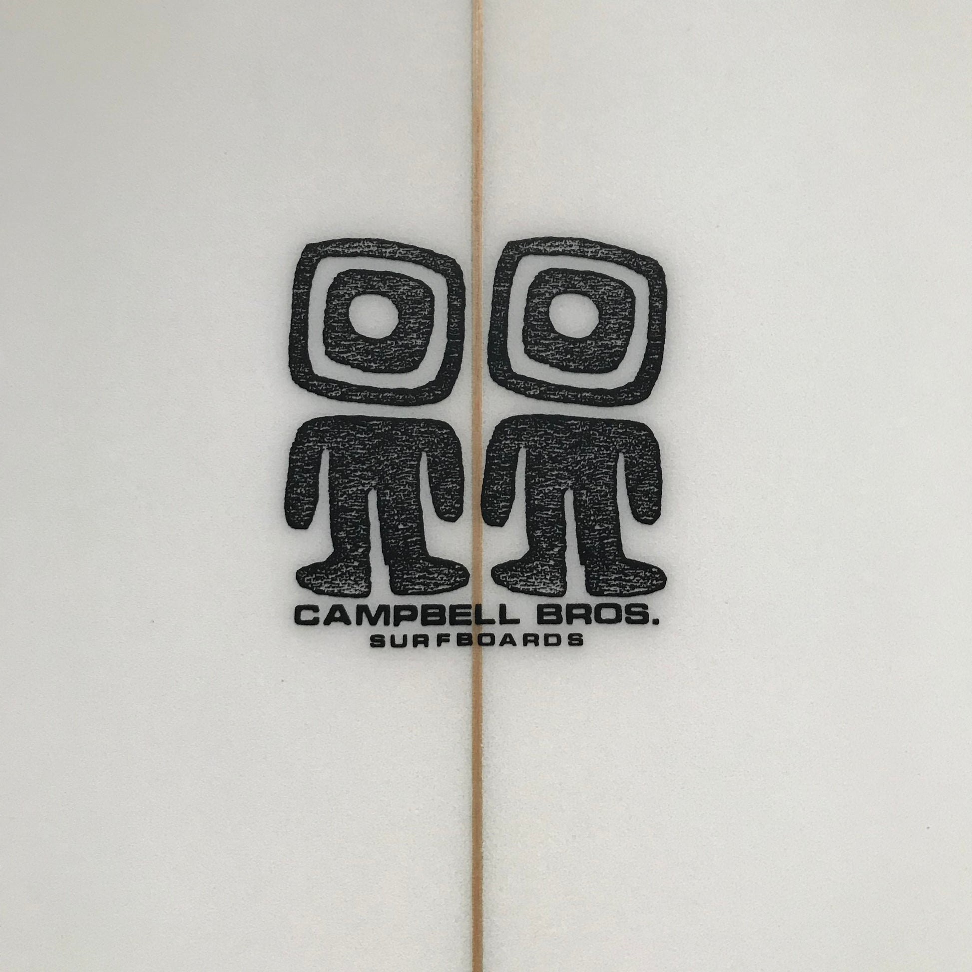Campbell Bros Surfboards Octafish Bonzer 6'4" secondhand surfboard brand logo close-up