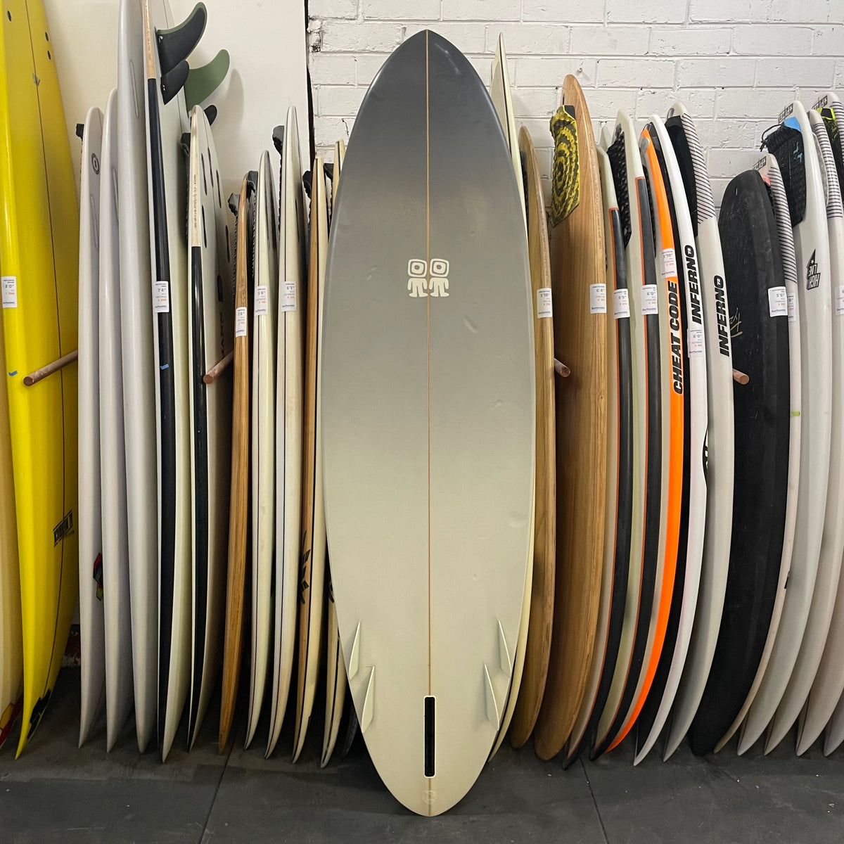 Campbell Brothers Speed Egg Bonzer 5 6'6" secondhand surfboard bottom view