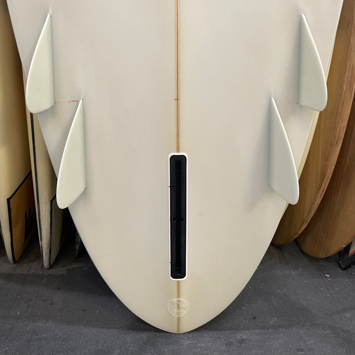 Campbell Brothers Speed Egg Bonzer 5 6'6" secondhand surfboard fin box close-up