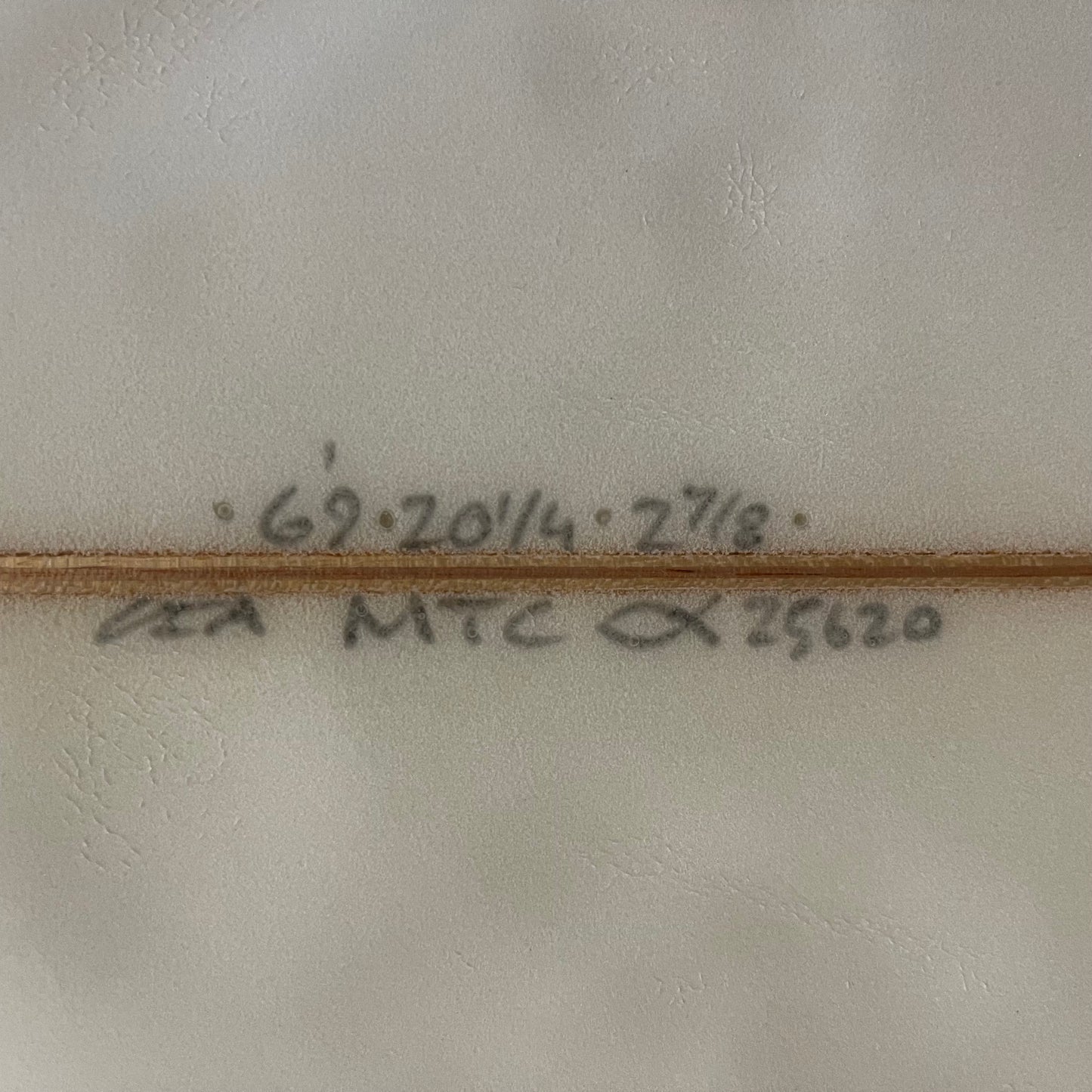 Channel Islands Black Beauty 6'9" secondhand surfboard dimensions close-up