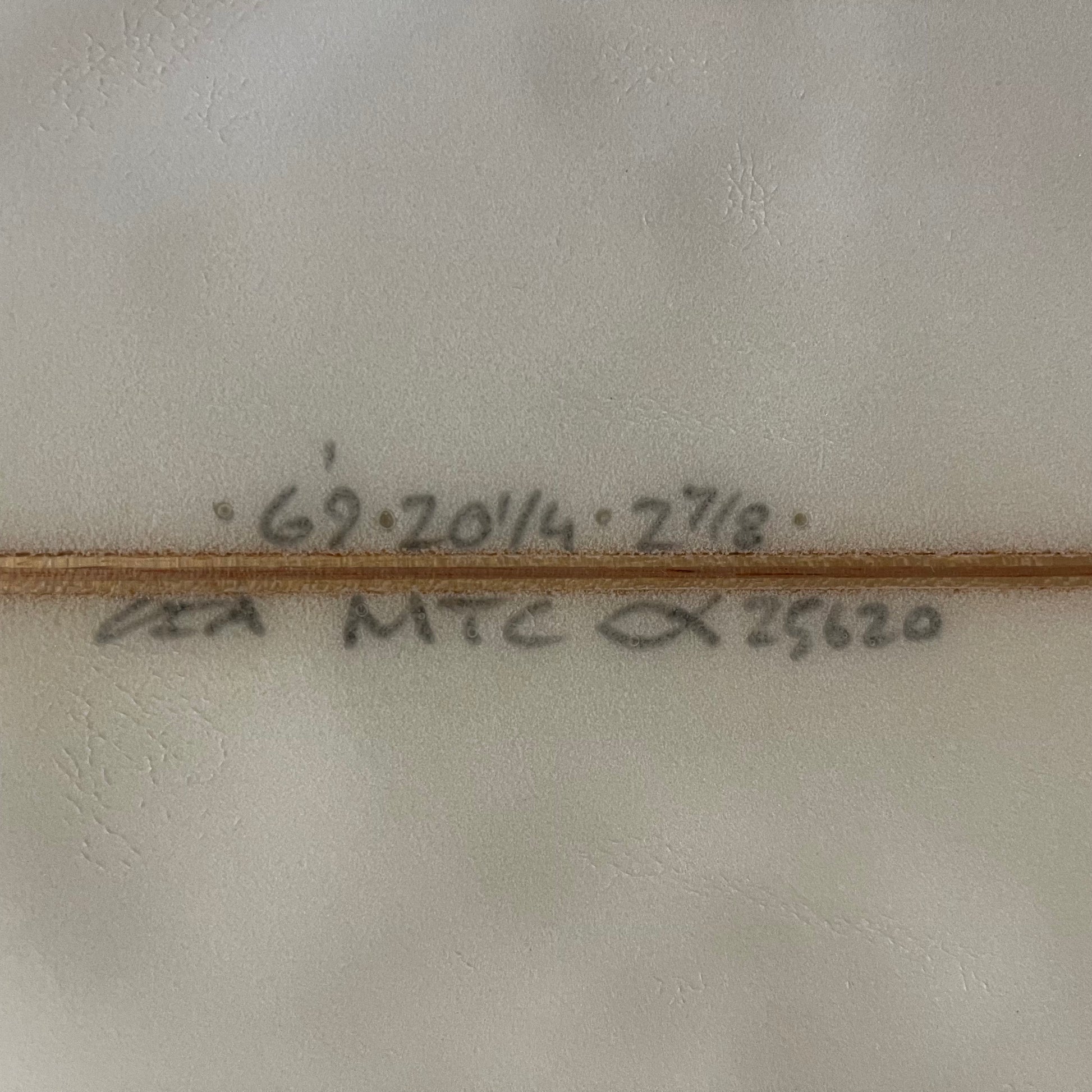 Channel Islands Black Beauty 6'9" secondhand surfboard dimensions close-up