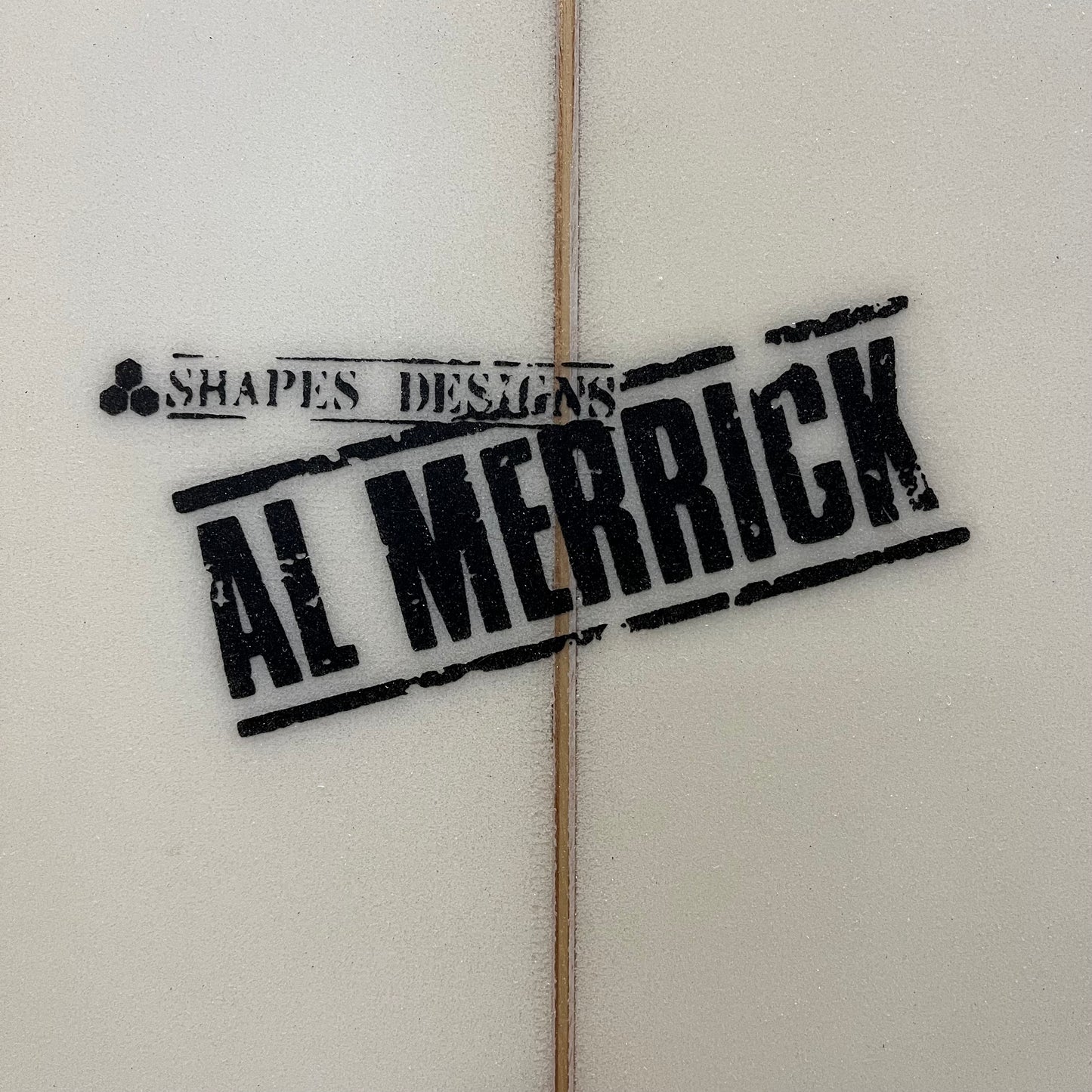 Channel Islands Surfboards Black Beauty 7'0" secondhand surfboard brand logo close-up