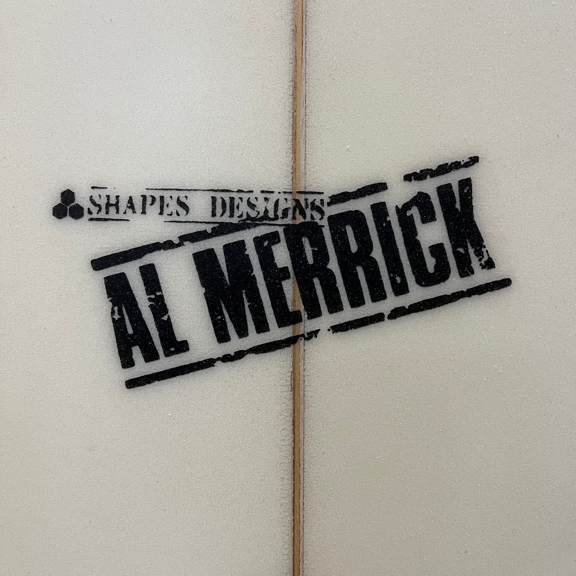 Channel Islands Surfboards Black Beauty 7'0" secondhand surfboard brand logo close-up