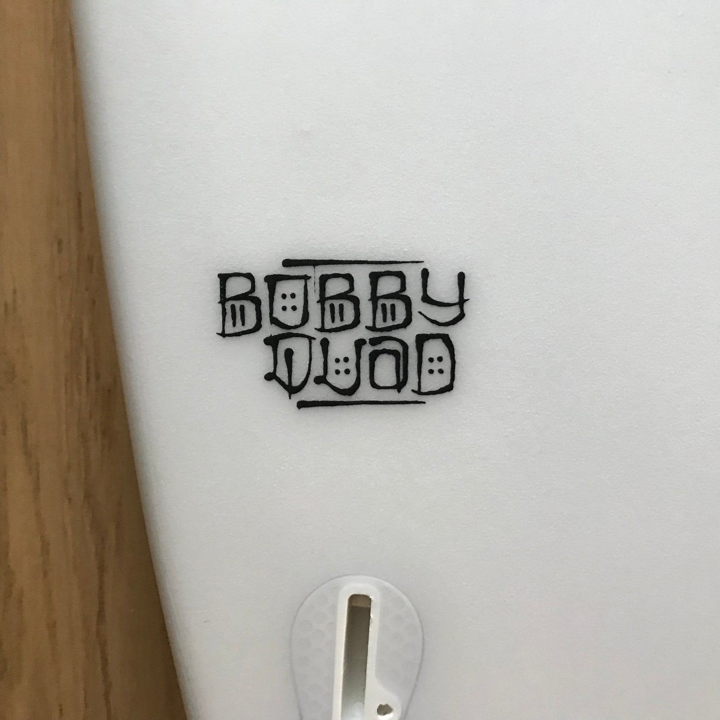 Channel Islands Bobby Quad 6'2" secondhand surfboard model logo close-up