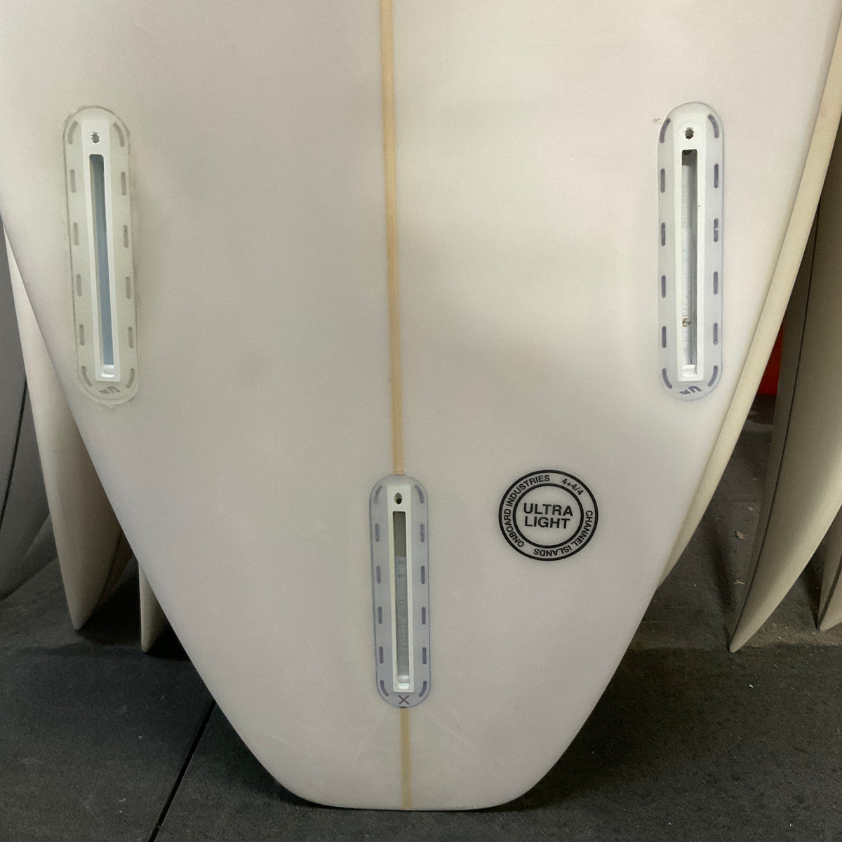 Channel Islands CI 2.Pro 6'2" secondhand surfboard fin box close-up