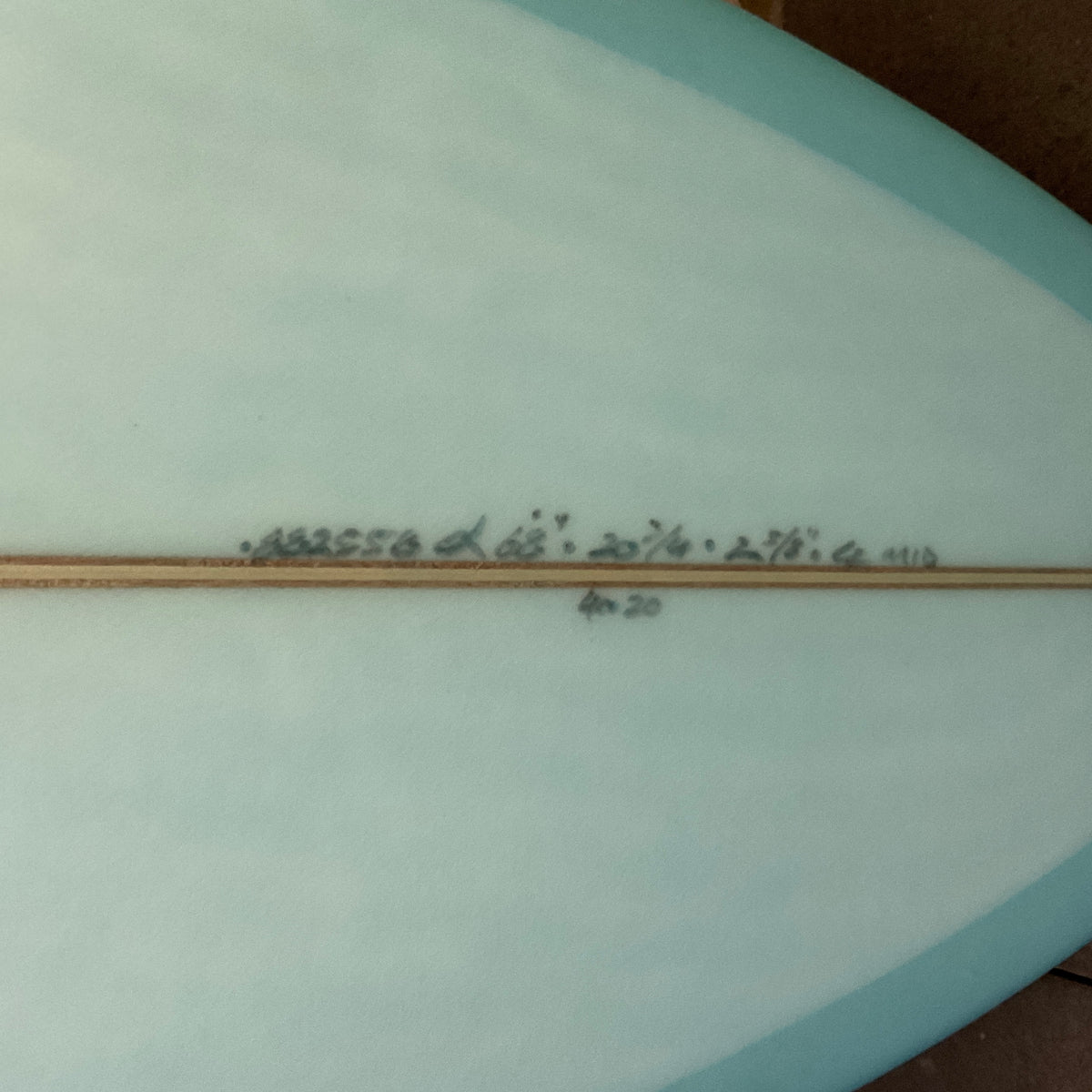 Channel Islands CI Mid 6'8" secondhand surfboard dimensions close-up