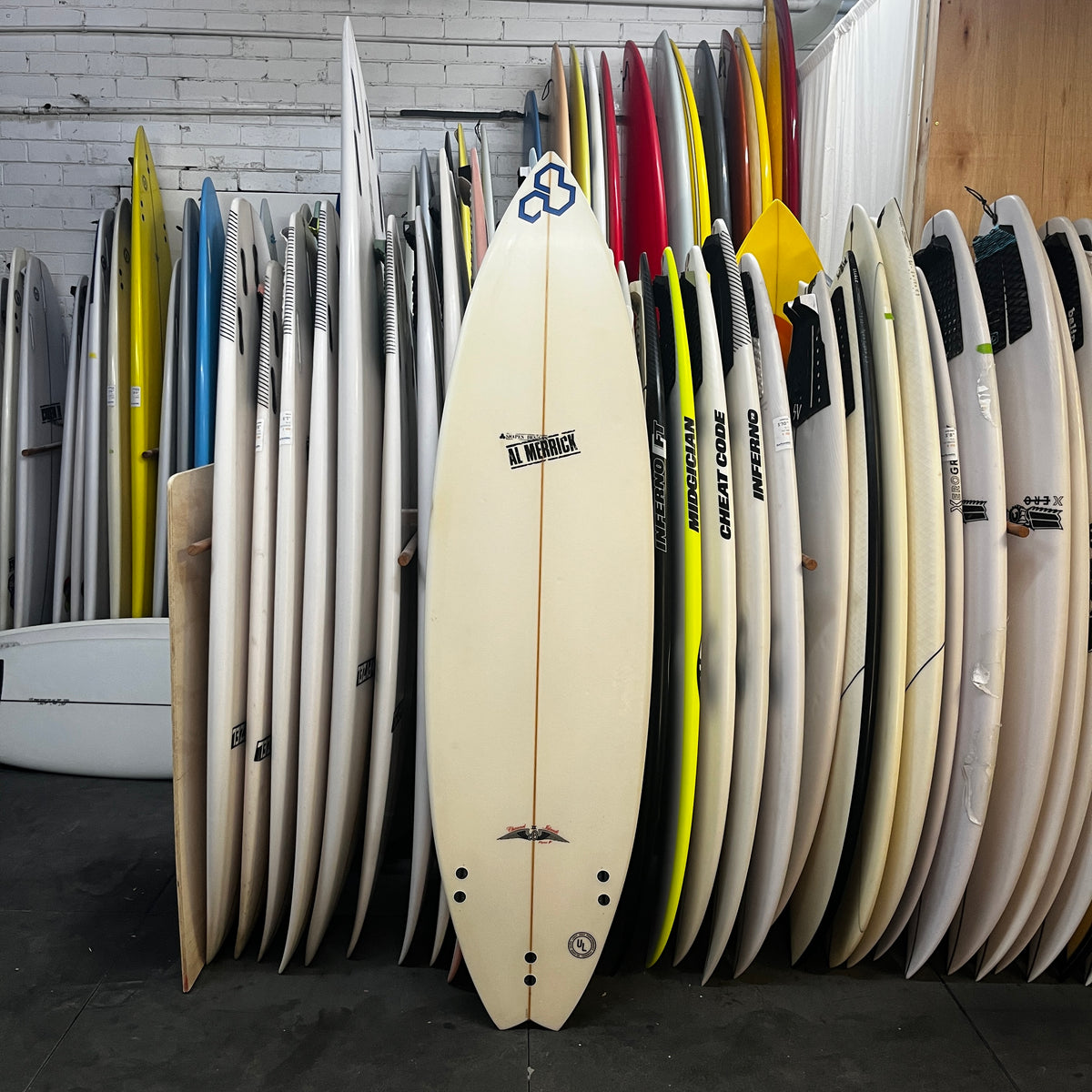 Channel Islands Flyer II 6'5" secondhand surfboard bottom view