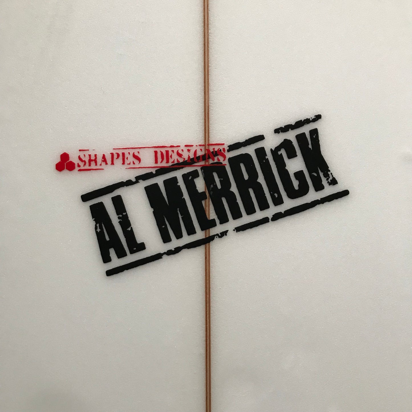 Channel Islands Free Scrubber 5'8" secondhand surfboard brand logo close-up