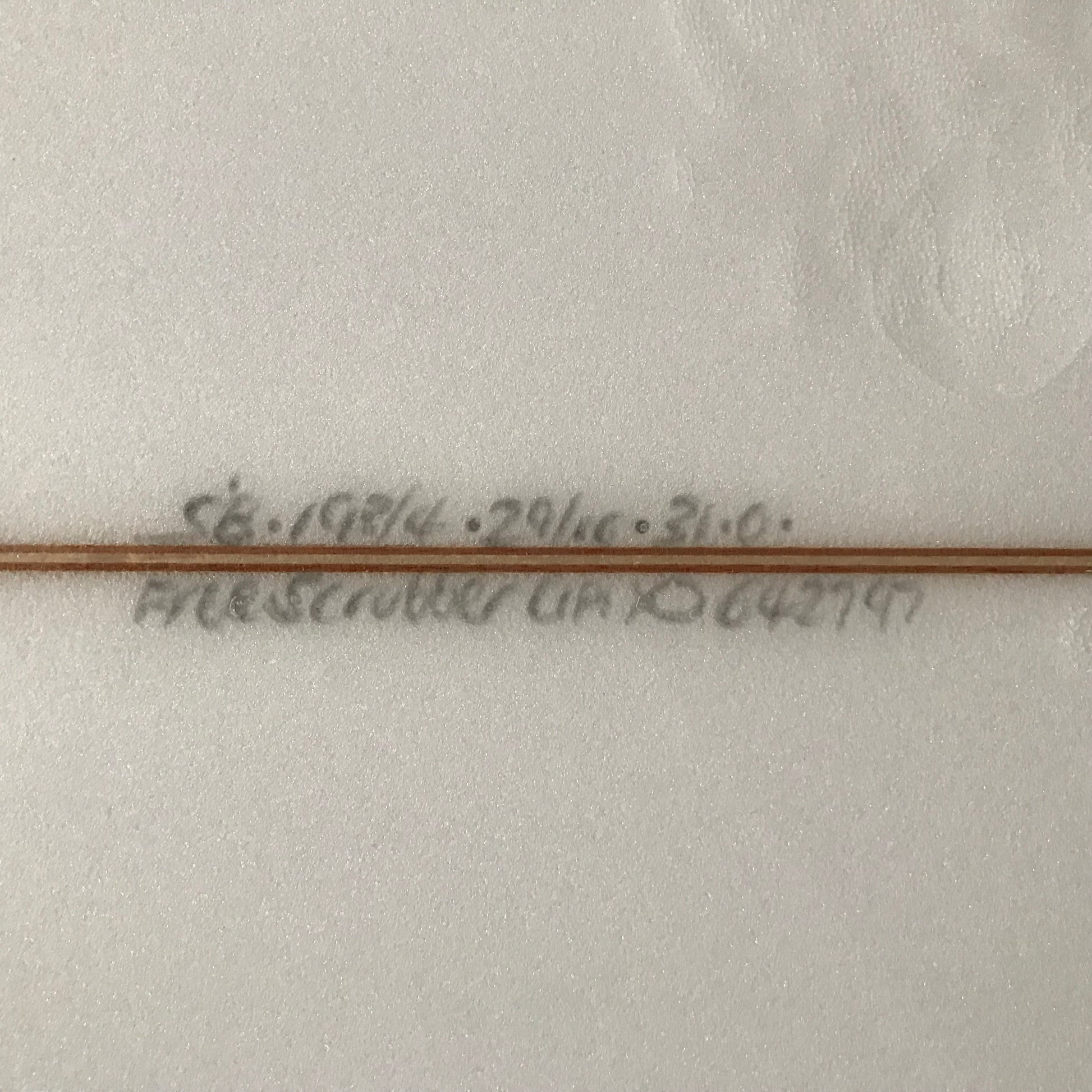 Channel Islands Free Scrubber 5'8" secondhand surfboard dimensions close-up