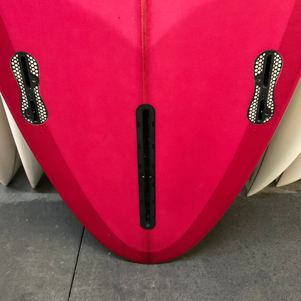 Channel Islands Mid Twin 7'0" secondhand surfboard fin box close-up