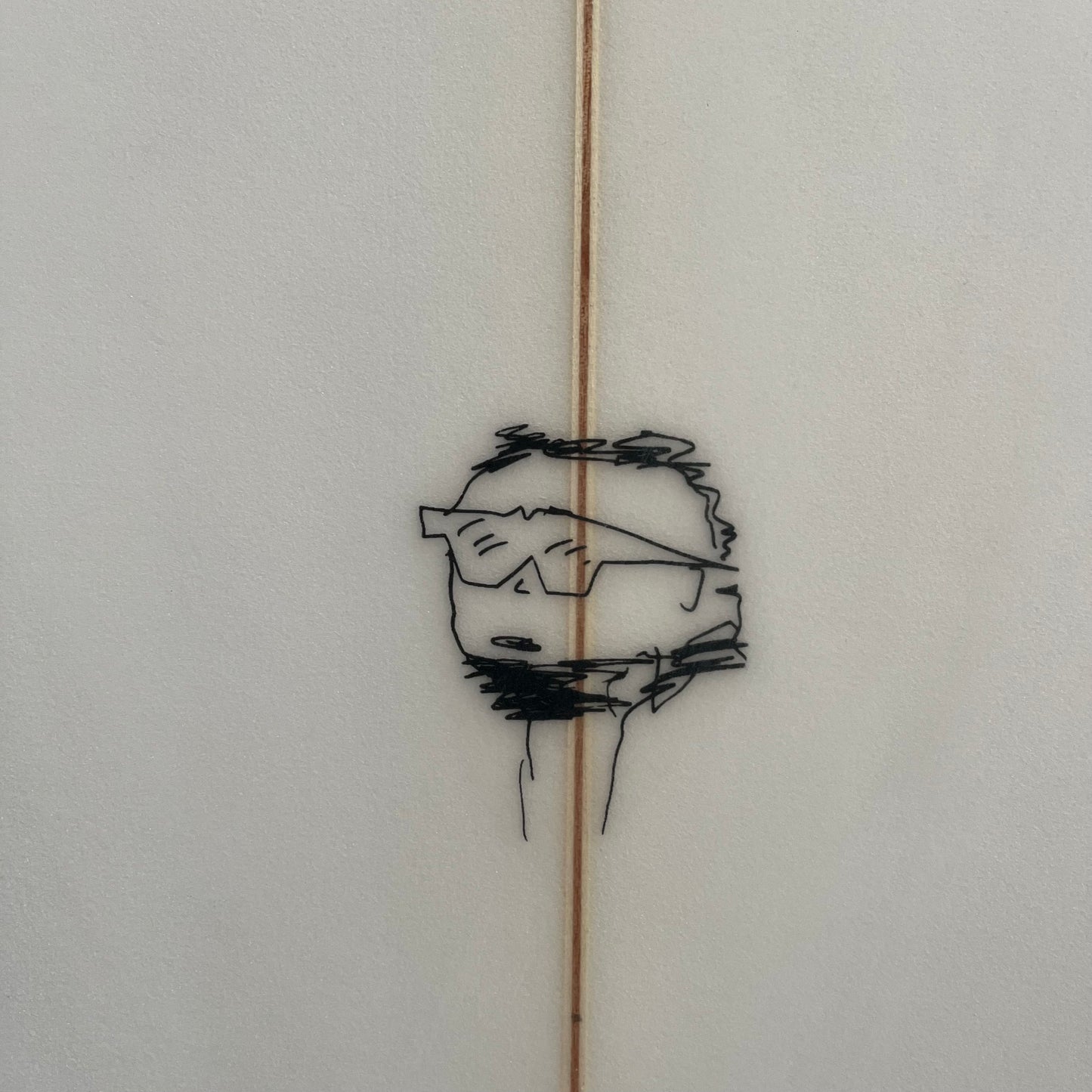 Channel Islands NeckBeard 3 5'8" secondhand surfboard model logo close-up