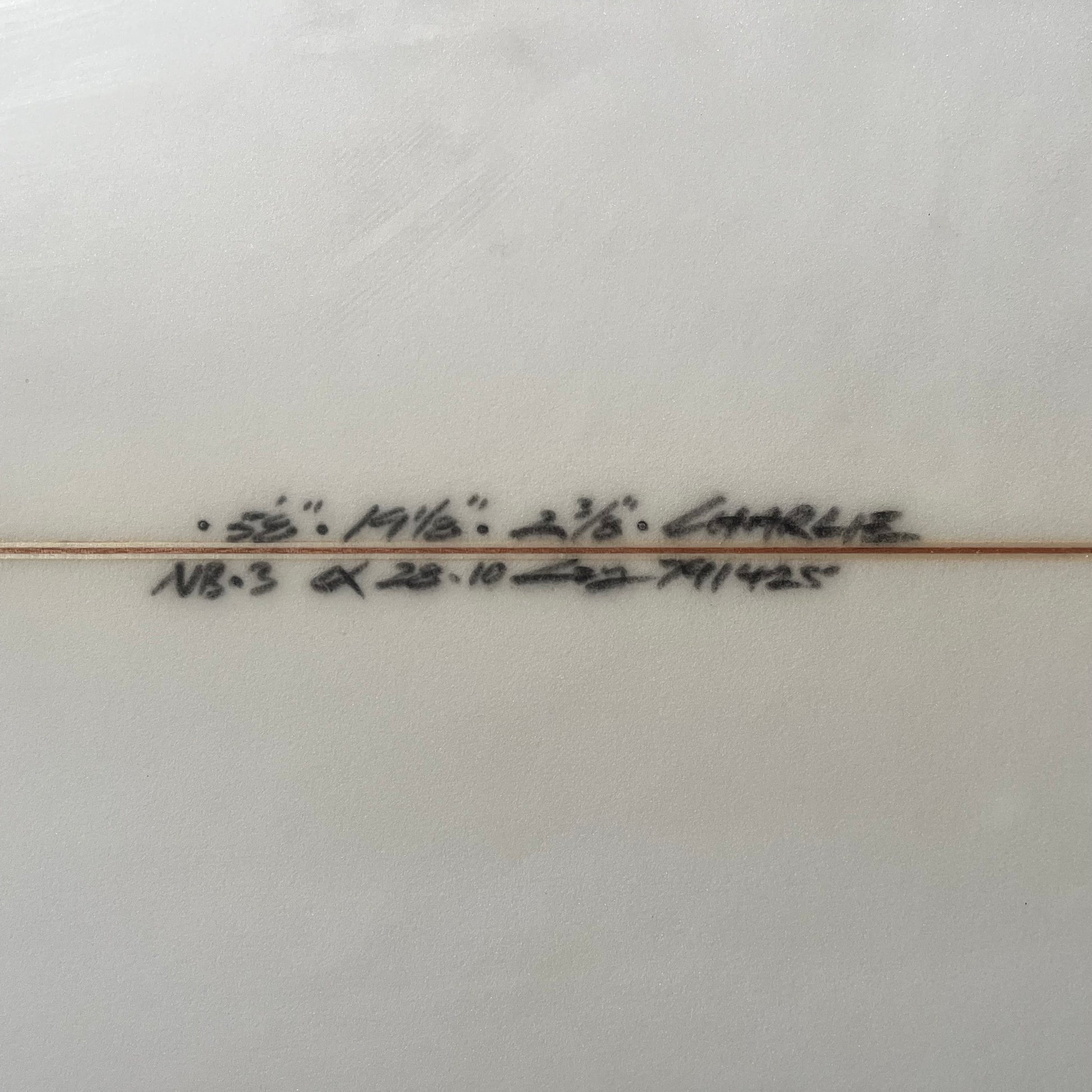 Channel Islands NeckBeard 3 5'8" secondhand surfboard dimensions close-up