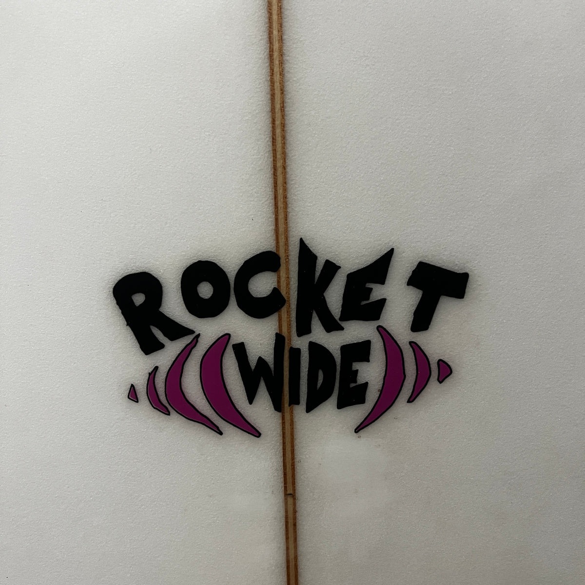 Channel Islands Rocket Wide 5'11" secondhand surfboard model logo close-up