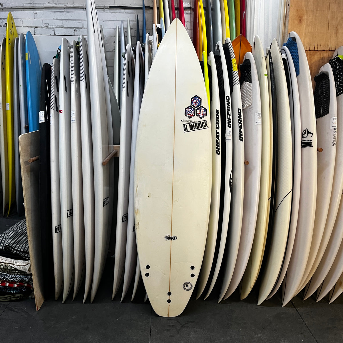 Channel Islands The Rookie 6'4" secondhand surfboard bottom view