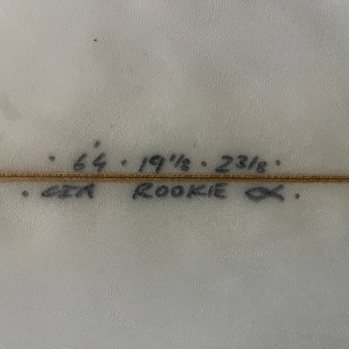 Channel Islands The Rookie 6'4" secondhand surfboard dimensions close-up