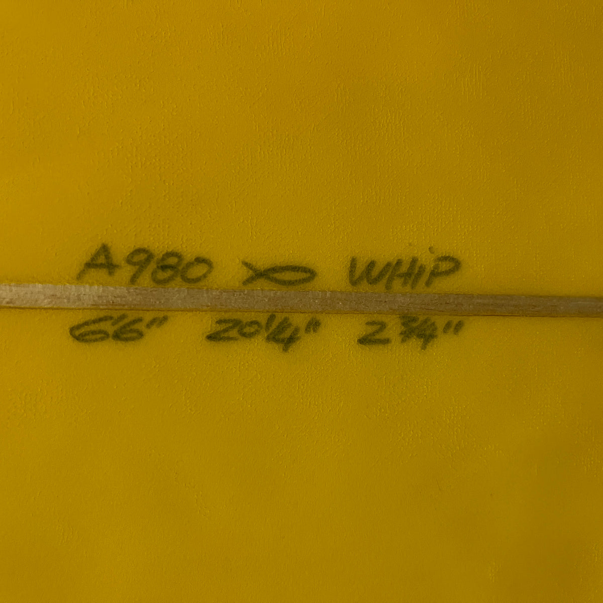 Channel Islands The Whip 6'6" secondhand surfboard dimensions close-up