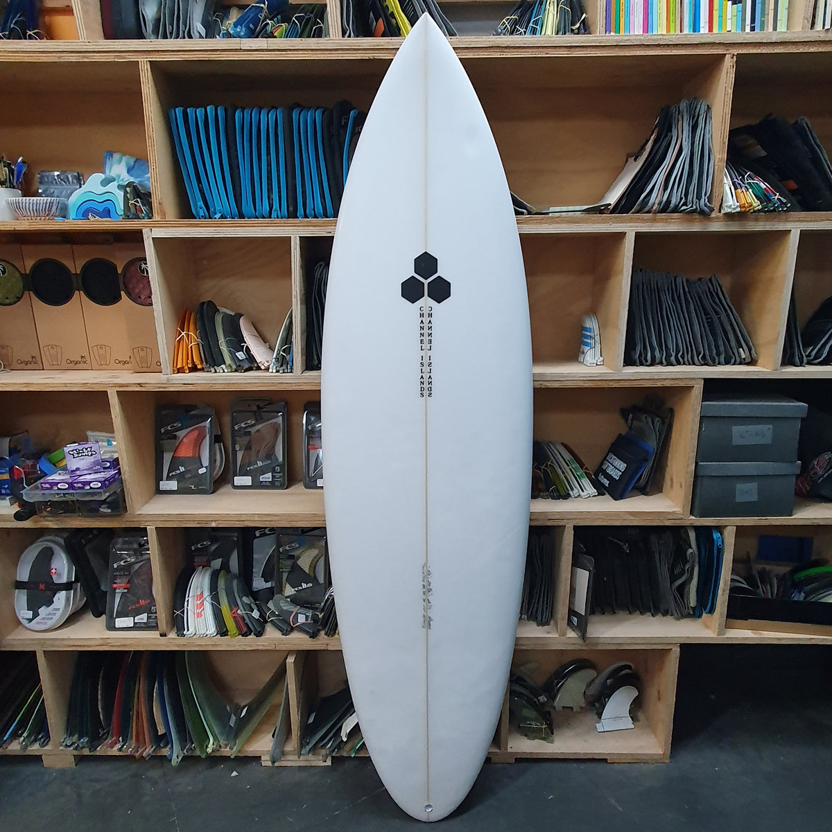 Channel Islands Twin Pin 6'2" secondhand surfboard top view