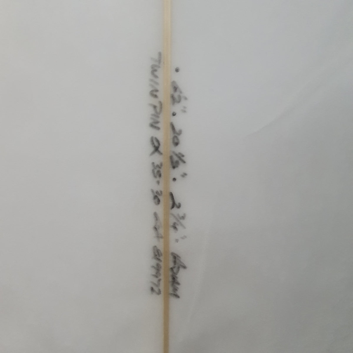 Channel Islands Twin Pin 6'2" secondhand surfboard dimensions close-up
