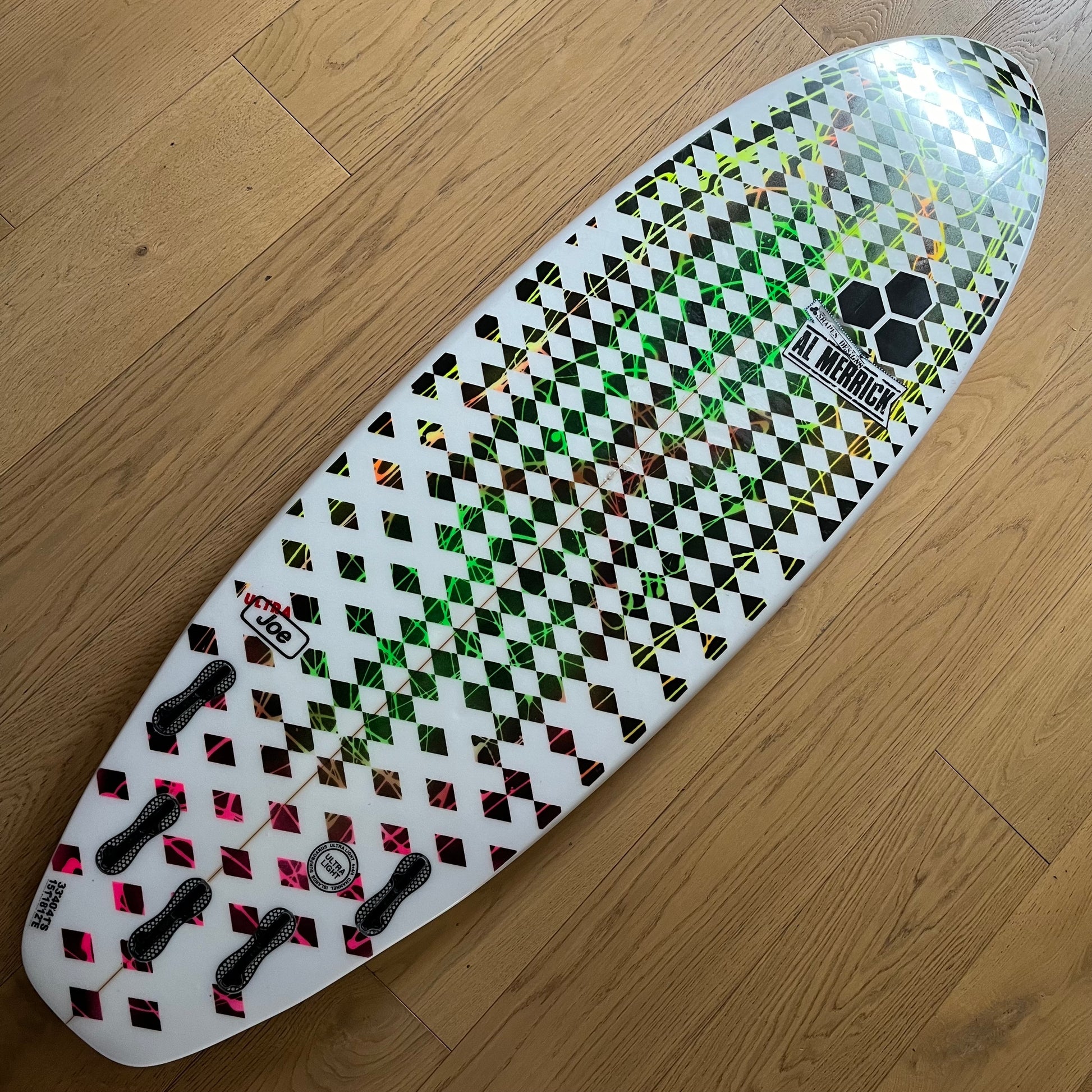 Channel Islands Ultra Joe 6'0" secondhand surfboard bottom view