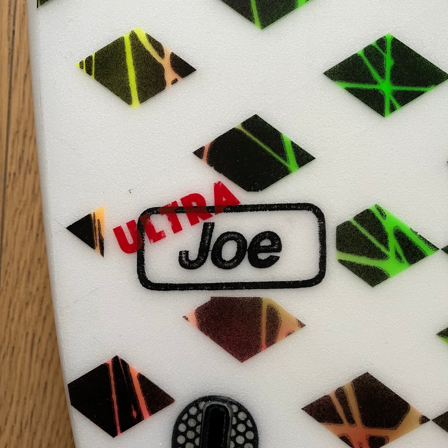 Channel Islands Ultra Joe 6'0" secondhand surfboard model logo close-up