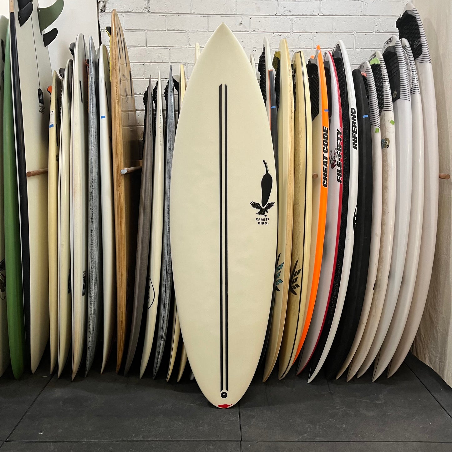 Chilli Rarest Bird 5'10" secondhand surfboard top view