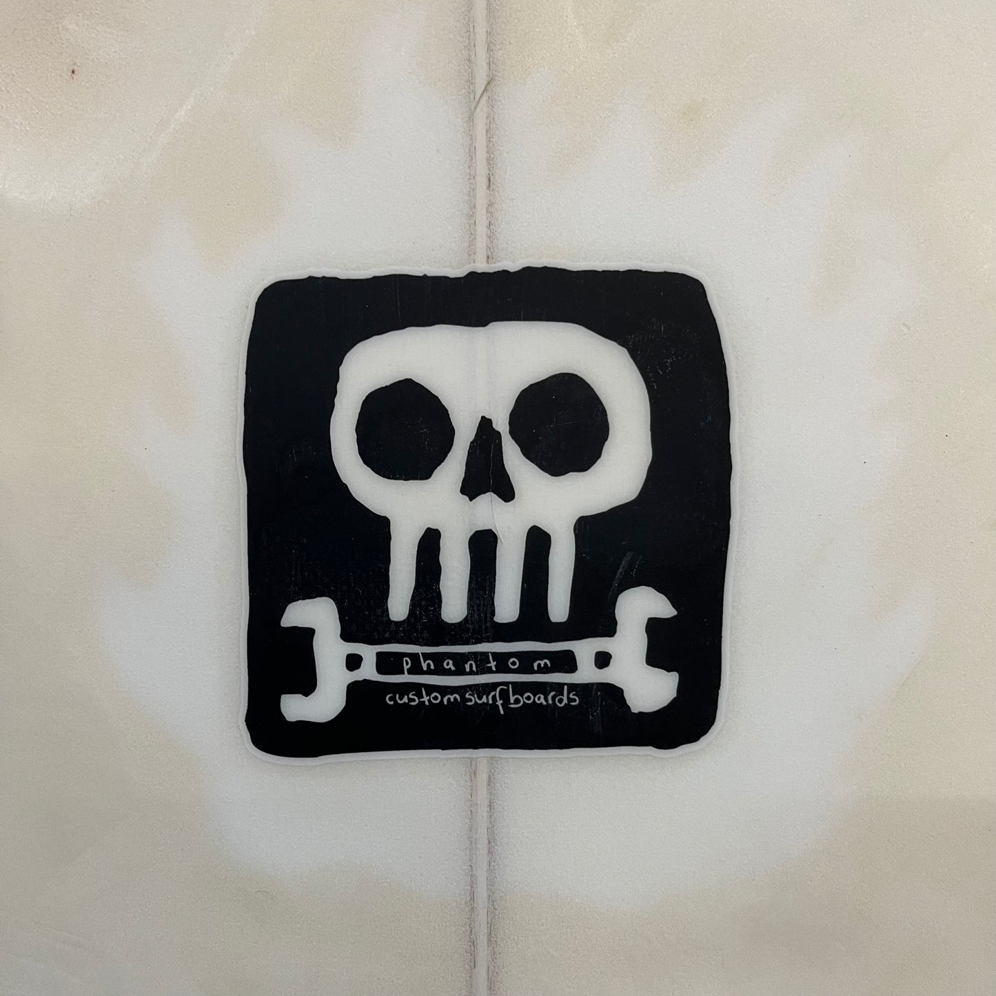 Chris Garrett Friendly Fish 6'2" secondhand surfboard construction close-up