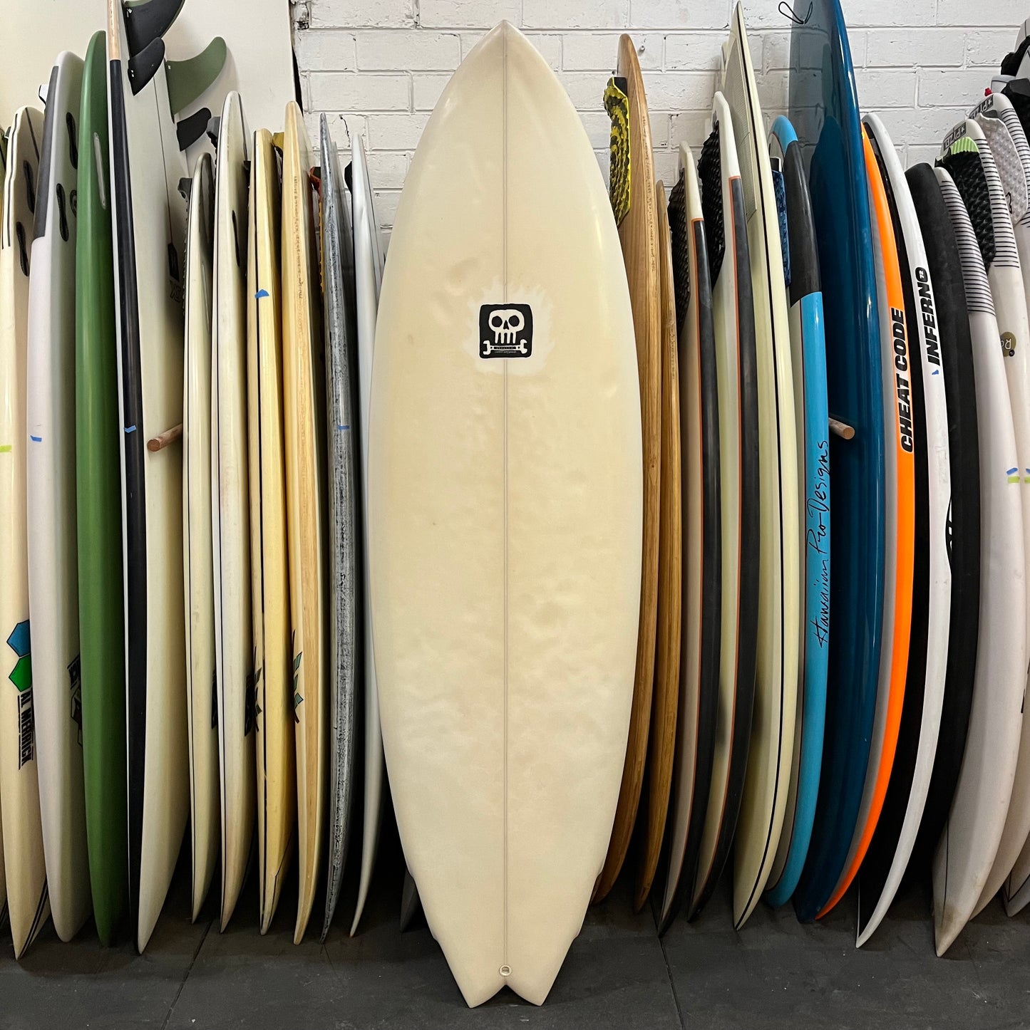 Chris Garrett Friendly Fish 6'2" secondhand surfboard top view