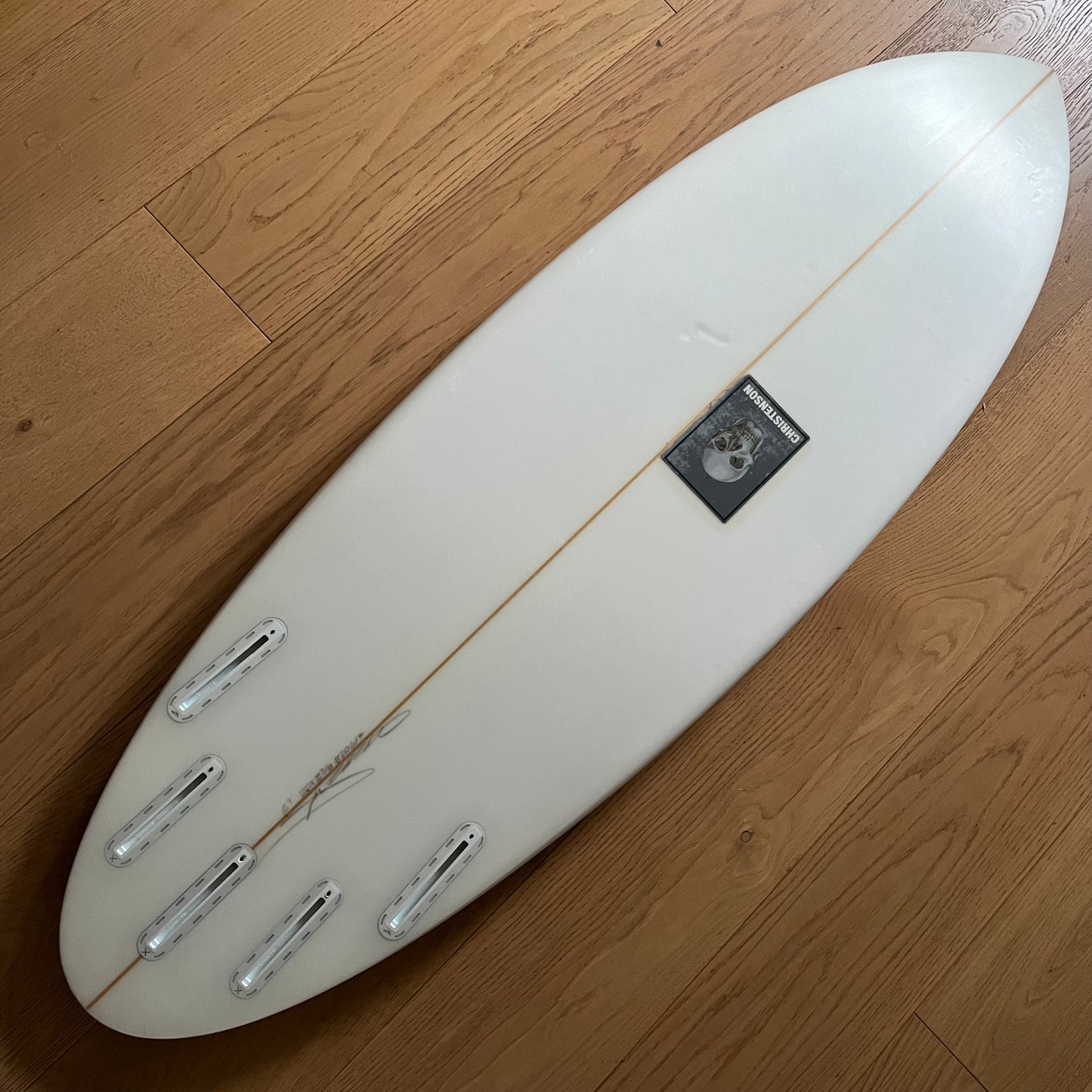 Christenson Cafe Racer 5'7" secondhand surfboard bottom view