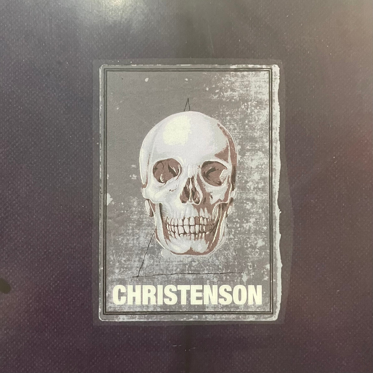 Christenson Fish 5'9" secondhand surfboard brand logo close-up