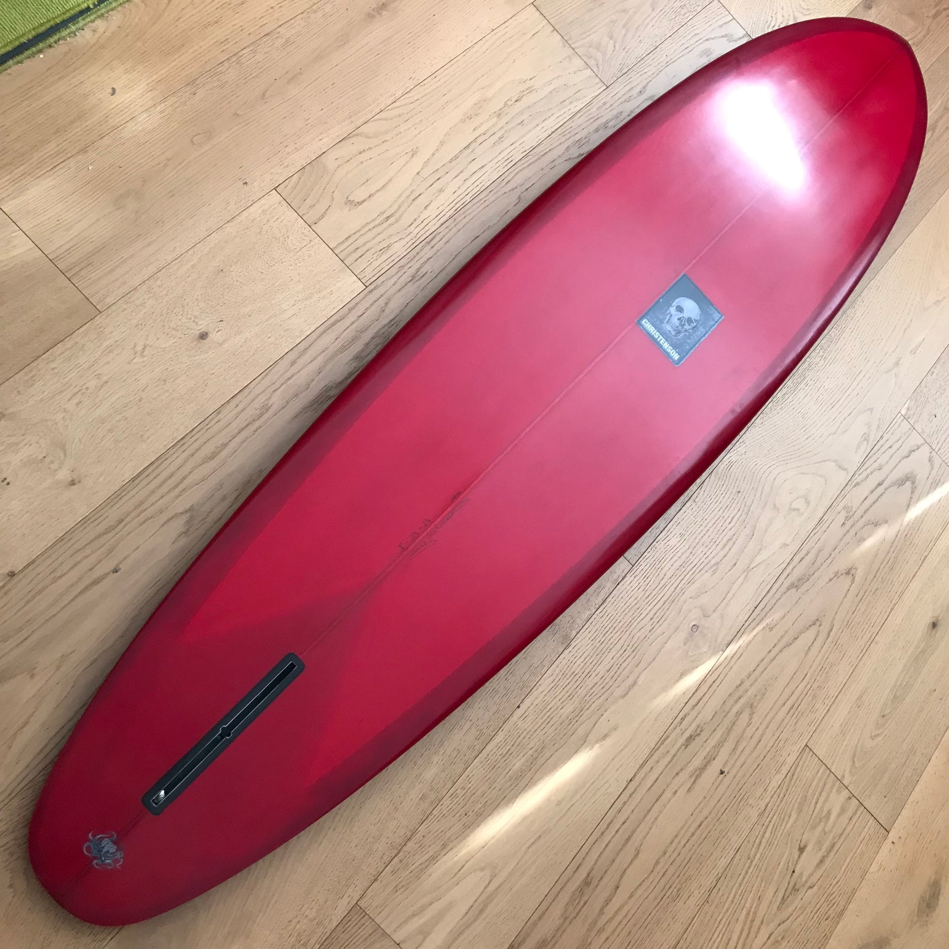 Christenson Flat Tracker 2 8'0" secondhand surfboard bottom view